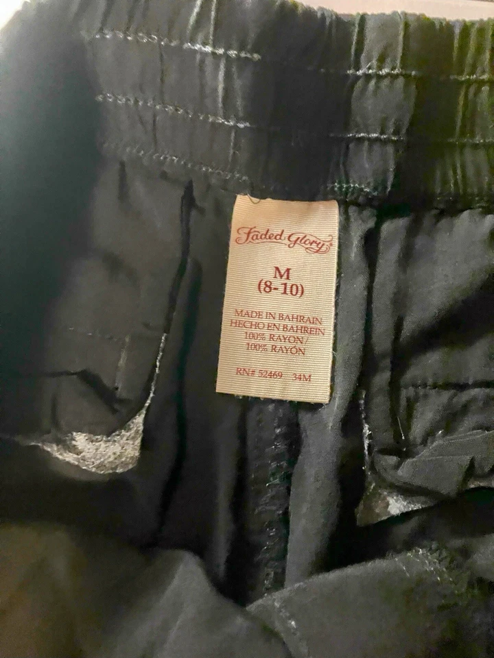 FADED GLORY Navy Blue - SOFT PLUSH - PAJAMA BOTTOMS - LOUNGE PANTS - M (8-10) - Image 4 of 4