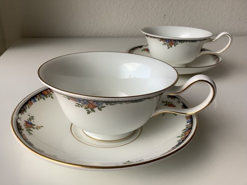 Wedgwood Osborne Peony Shape Footed Cup & Saucer, Set of 2 - Picture 9 of 9