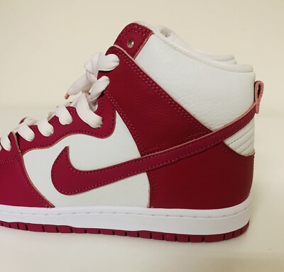 Nike SB Dunk High Pro ISO Mens Sz 10 Sweet Beet White Skate Shoes