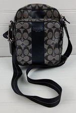 Coach Heritage Stripe Flight Leather Messenger Shoulder Bag F70589