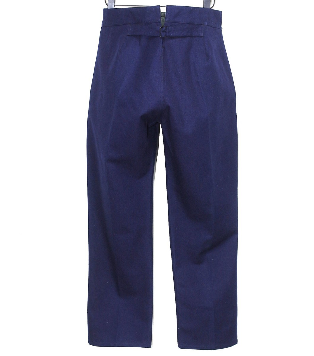 パンツ 40's French work indigo cotton twill 40's】French Vintage Indigo Linen Work Pants 