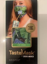 Crook & Market Mask With Reusable Straw New GREEN