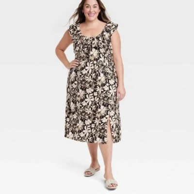 Ava & Viv Womens Plus Size XXL Ruffle Maxi Empire Waist Dress Black Floral $35 | eBay Ava & Viv Womens Plus Size XXL Ruffle Maxi Empire Waist Dress Black Floral $35 | eBay