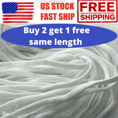 10yd-500yds 3mm (1/8'') Elastic Band Cord Sewing For DIY Face Masks and Crafts