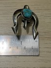 Artist Signed Natural Turquoise Sterling Naja Pendant With 16” Beaded Chain — photo 7