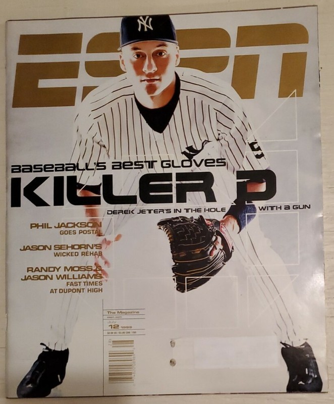 DEREK JETER ESPN MAGAZINE 12 JULY 1999 - NEW YORK YANKEES + PHIL JACKSON, SEHORN