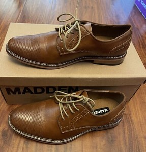 Mens Shoes Size 8.5, Madden, Loafers, Cognac, Brown, Leather, Wedding, Hoco,prom