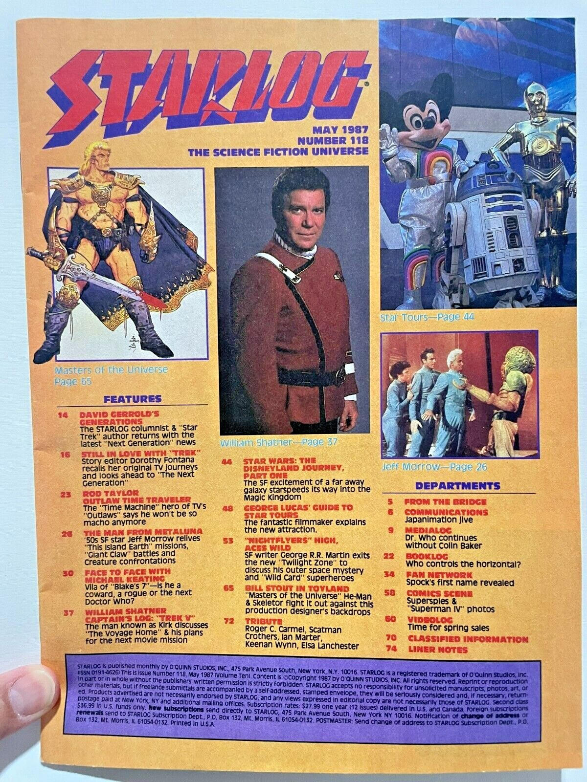 STARLOG 1987 May Star Wars Star Trek Disneyland MOTU Superman Missing Cover
