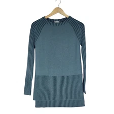 SmartWool Sweater Women's XS Green Tunic Crewneck Merino Wool Blend NWT $120