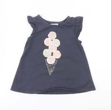 Maggie & Zoe Girls Blue Cotton blend Blouse Size 3-4 Years