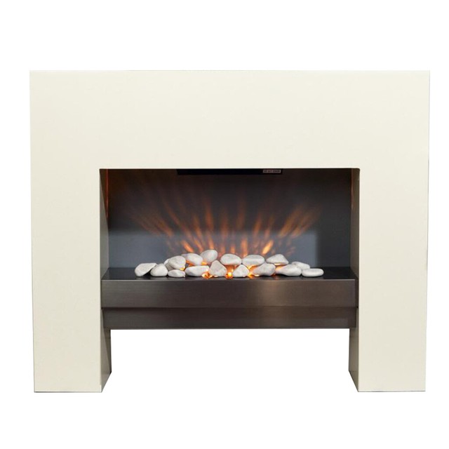 Fireplace Surround Mantelpiece Inserts Housing Mdf Standing White