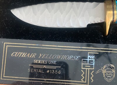 BUCK CUSTOM DAVE YELLOWHORSE CUTHAIR CHIPPED FLINT KNIFE BUCK CUSTOM DAVE YELLOWHORSE CUTHAIR CHIPPED FLINT KNIFE