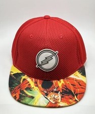 DC Comic Marvel The Flash Red Adjustable Hat Youth One Size Mesh Trucker Hat