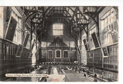 CAMBRIDGE - TRINITY COLLEGE SPEISESAAL S/W POSTKARTE 