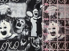 Custom 100% Cotton Woven Fabric Horror Movie Terrifier By The 1/4 Yard