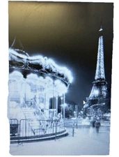 France, Paris, Eiffel tower in black and white Poster 24"x36" Rolled, New sealed
