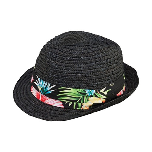 New Floral Hawaiian Print Braided Straw 