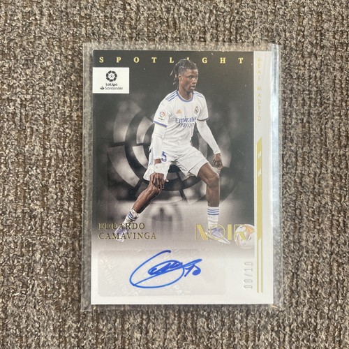 Eduardo Camavinga 2021-22 Panini Chronicles La Liga Soccer #NS-ECM Noir Auto /10