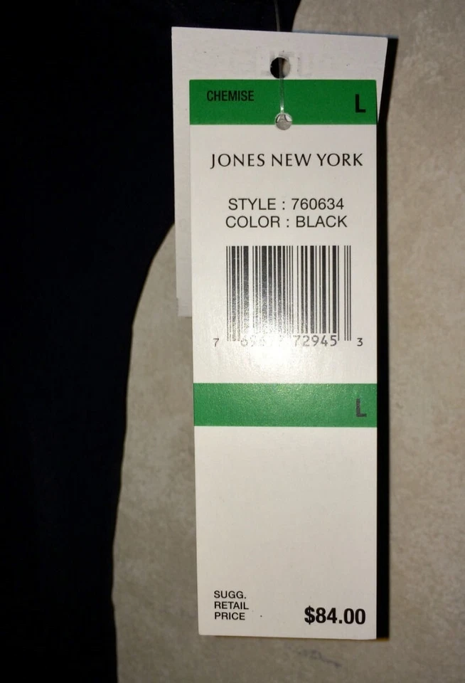Vestido JONES NEW YORK Negro WYOB Control Firme Cami Sin Mangas Completo Nuevo con Etiquetas Para Mujer Talla S M L Foto 4 de 4