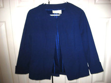 Womens Dark Blue CHICO'S Stretch Blazer Jacket  0  Small 4