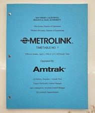 Metrolink SCRRA (& Coaster SDNR) ETT No 1 4/2/2000 operated by Amtrak employee