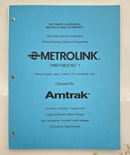 Metrolink SCRRA (& Coaster SDNR) ETT No 1 4/2/2000 operated by Amtrak employee