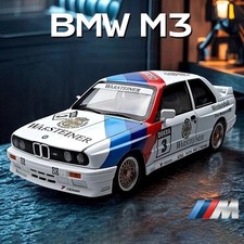 1:24 BMW M3 E30 Diecast Sports Car Model - Sound  Light Floral Edition Toy Gift
