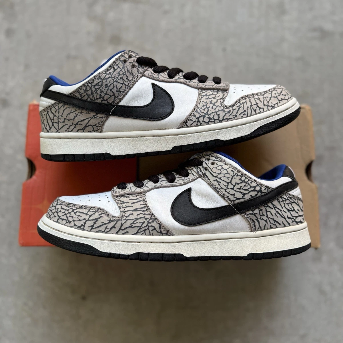 Nike Supreme x Dunk Pro SB Low White Cement for Sale