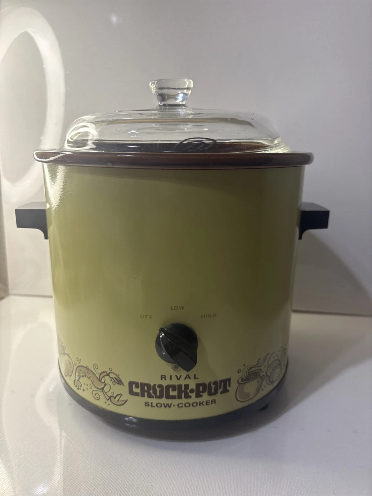 Vintage Rival Crock Pot Slow Cooker 3.5 qt Avocado Green Model 3100/2 Working