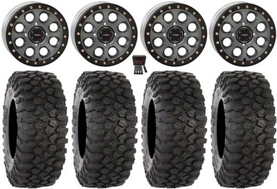 System 3 SB-7 15'' Wheels Titanium (4+3) 32'' XC450 Tires Polaris RZR