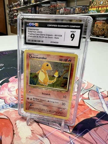 CHARMANDER POKEMON 2023 TRADING CARD GAME CLASSIC CHARIZARD & HO-OH HOLO CGC 9