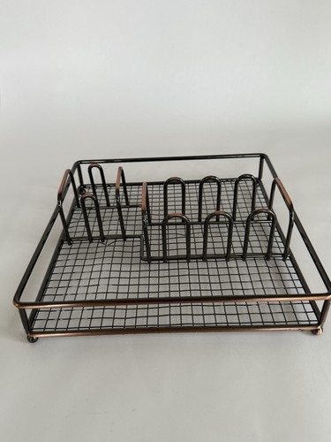 Cambridge Waylon Mirror Rustic Caddy kitchen utensil drawer organizer - Picture 3 of 11