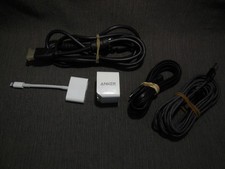 Used Apple A1438 Lightning Digital AV Adapter w/ HDMI  Lightning Charge Cables