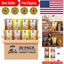 Quaker Rice Crisps, Gluten Free, 3 Flavor Sweet Variety Mix, 0.91oz Bags Pack...