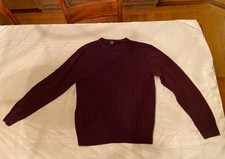 Dockers Mens Large Burgundy Sweater Acrylic
