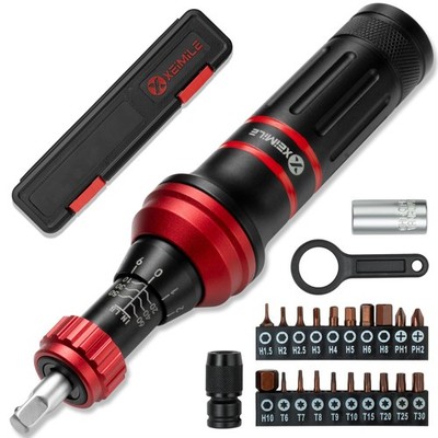 Torque Screwdriver 10-60 In.Lb, Inch Pound Torque Screwdriver Set with 1/4'' Bit
