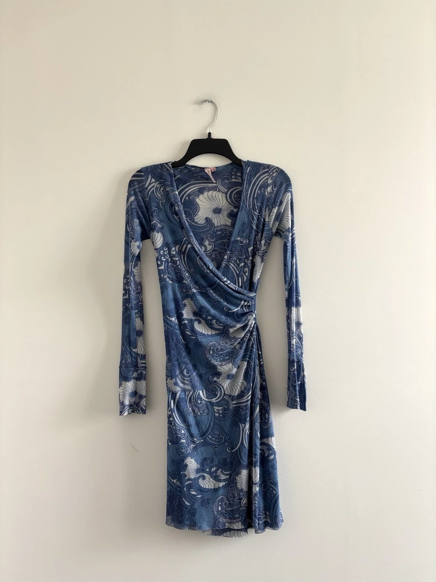 sweet pea dress brown and blue NEFERTITI NAVY BLUE AND ORANGE MIDI DRESS