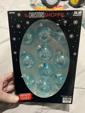 Christmas Shoppe Handcrafted Teal Glass Christmas Bulbs Item Number 5067590 
