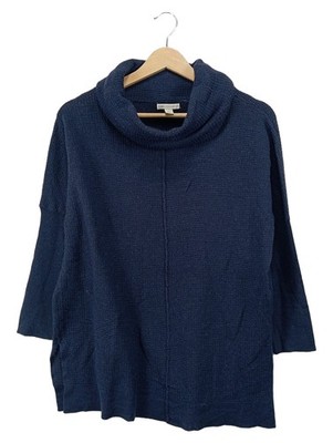 Cato Corporation Damen Pullover Rollkragen Strukturmuster Blau Gr. 50 3XL