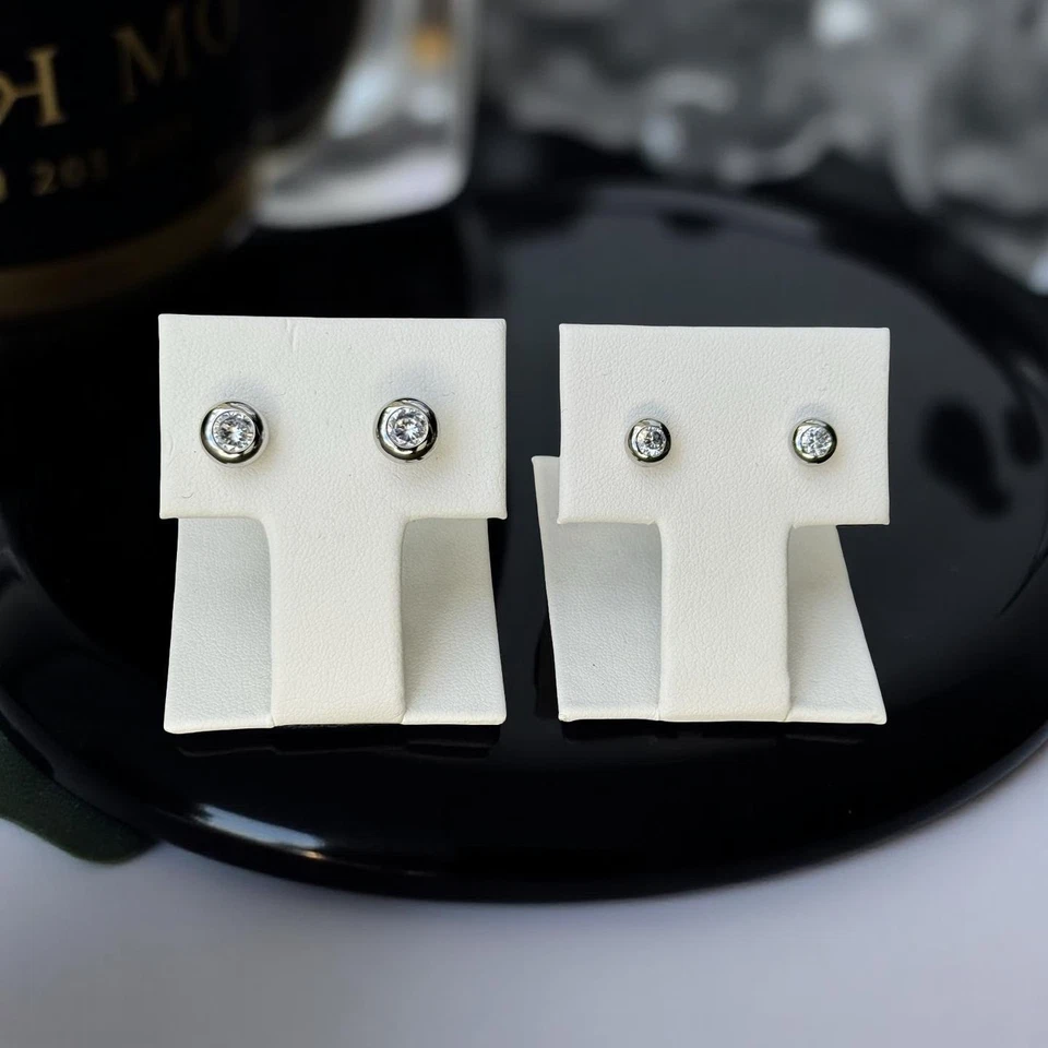 Ohrstecker Ohrringe Zirkonia Edelstahl rund Magnet Ohrschmuck Energetix Magnetix - Bild 2 von 4