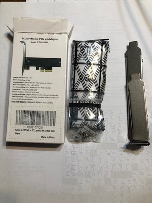 Bejavr M.2 NVME to PCIe 3.0/4.0 x4 Adapter, NVME/AHCI SSD X4, Black-X4 