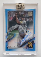 2021 Topps Clearly Authentic Luis Patino Blue RC Auto 2/25 #CAA-LP Padres