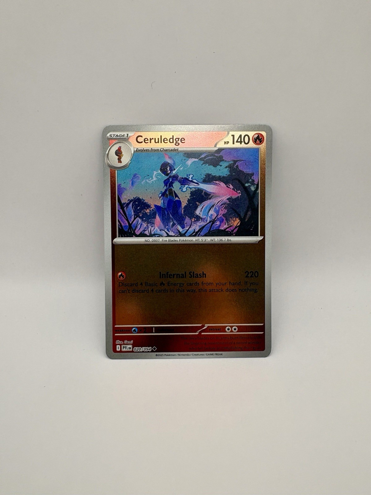 Ceruledge 020/094 - Reverse Holo - Pokémon TCG: Phantasmal Flames - M/NM