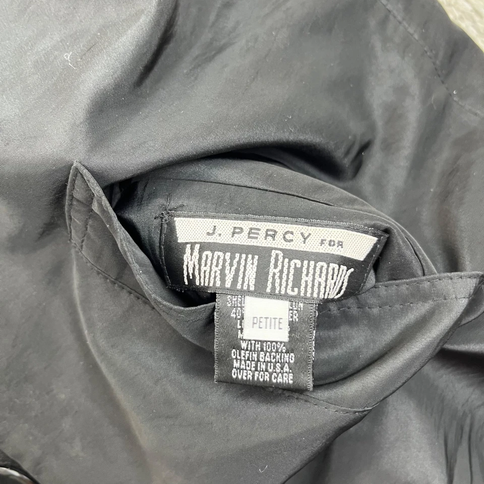 Chaqueta Marvin Richards Mujer Petite J Percy Olefina Imitación Piel Abrigo Reversible De Colección Foto 3 de 4