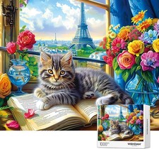 Jigsaw Puzzles 1000 Pieces - WISHDIAM for Adults - Cats Kitten Pets...