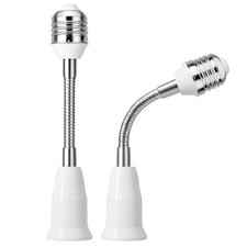 Light Bulb Socket Extender Adapter Flexible Extension Adjustable Converter 2Pack