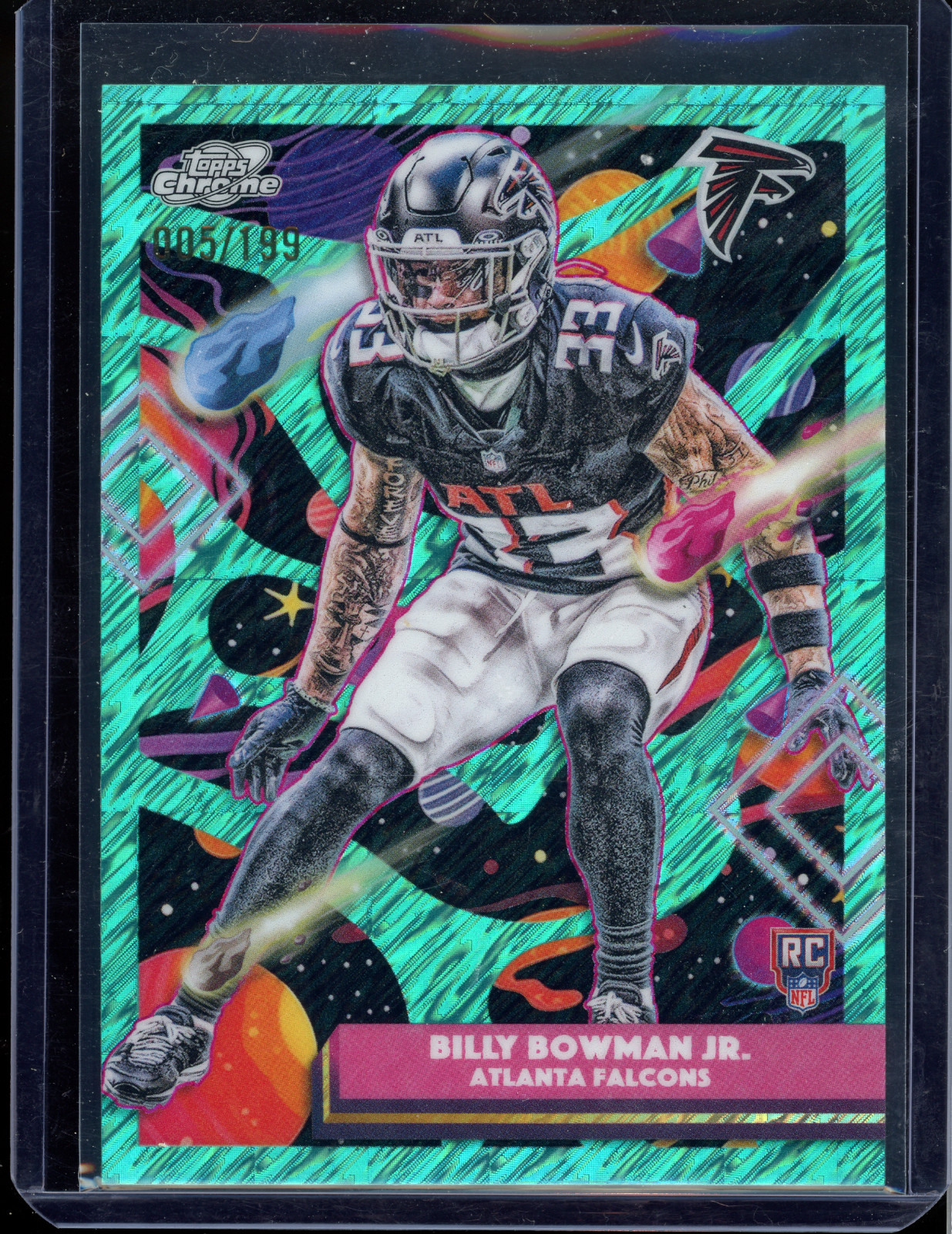 Billy Bowman Topps Cosmic Chrome #105 Aqua Equinox
