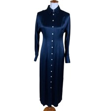 Madewell Shirt Dress 0 Navy Button Front Minimalist Chic Classic NWT