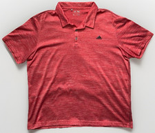 Adidas Golf Polo Performance Shirt Red Heathered   Men's XL