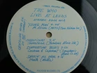 The Who LIVE AT LEEDS 1970 UK LP 1st Press A1 / B1  BLACK STAMP PLAYS  MINT HEAR